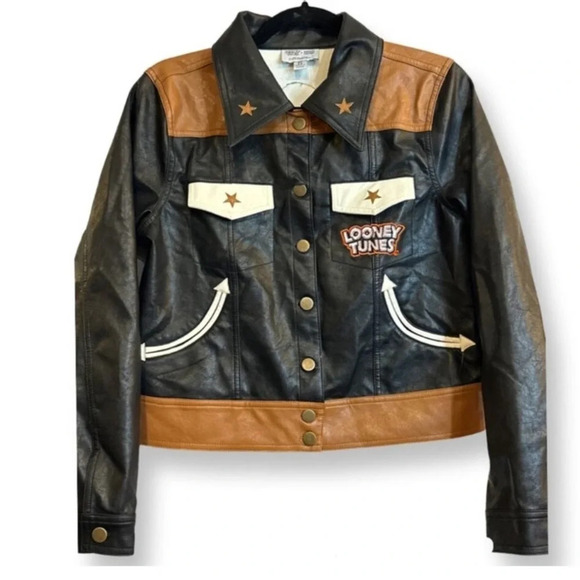 Looney Tunes X Unique Vintage Yosemite Sam “back off” Trucker Jacket Medium NWOT - Picture 4 of 6